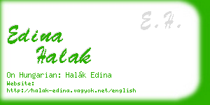 edina halak business card